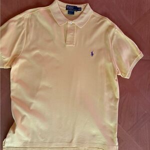 Ralph Lauren Men's Custom Fit Soft Yellow Polo Shirt